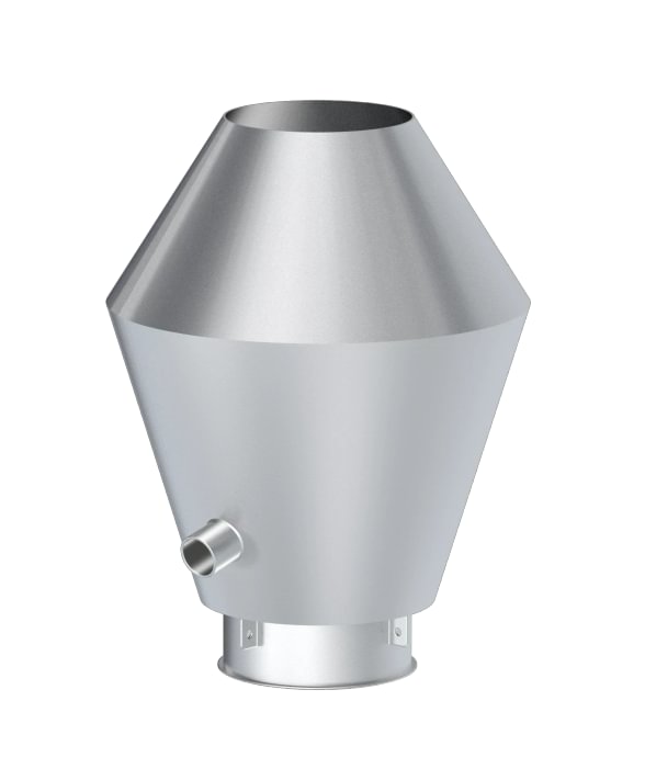 Gaubtas nukreipiamasis d100mm/2mm, nerūdijančio plieno