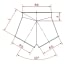 Trišakis simetrinis d100/80/80/1,5mm, 60°, cinkuotas